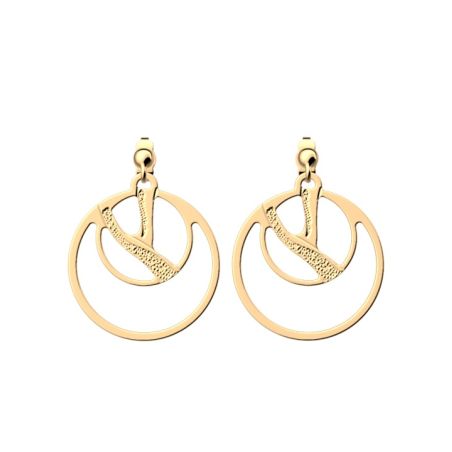Boucles d'Oreilles Doré Tigre Les Georgettes | UB Bijoux