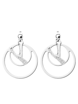 Boucles d'Oreilles Couleur Argent Tigre Les Georgettes | UB Bijoux