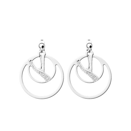 Boucles d'Oreilles Couleur Argent Tigre Les Georgettes | UB Bijoux