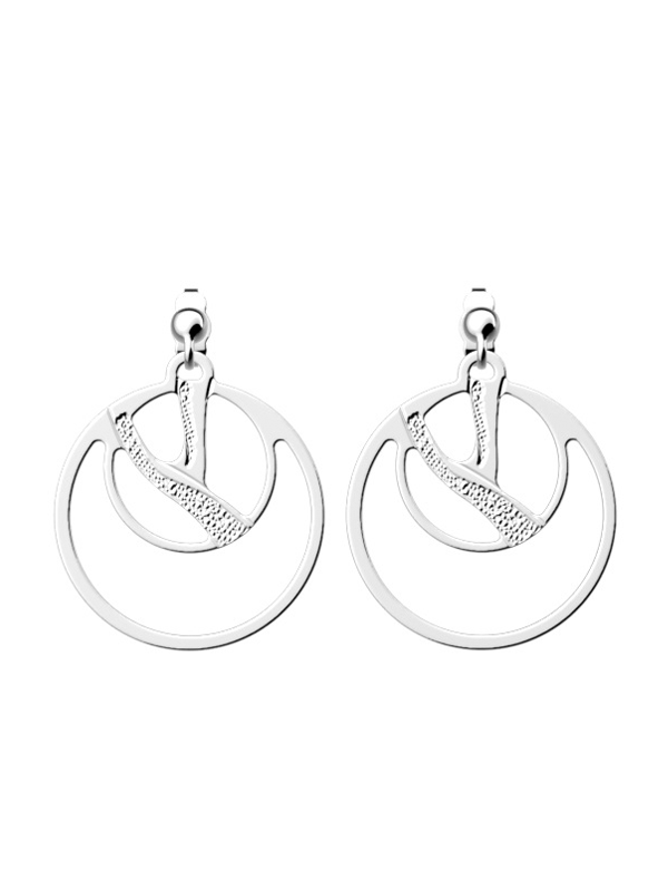 Boucles d'Oreilles Couleur Argent Tigre Les Georgettes | UB Bijoux