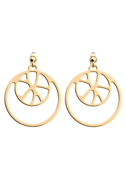 Boucles d'Oreilles Doré Nénuphar Les Georgettes | UB Bijoux