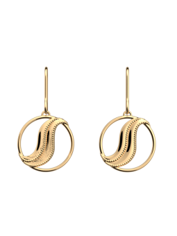 Boucles d'Oreilles Doré Drapé Les Georgettes | UB Bijoux