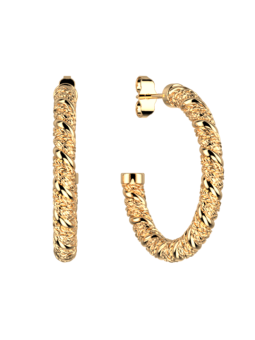 Boucles d'Oreilles Doré Icone Torsade Les Georgettes | UB Bijoux