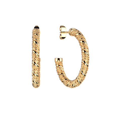 Boucles d'Oreilles Doré Icone Torsade Les Georgettes | UB Bijoux