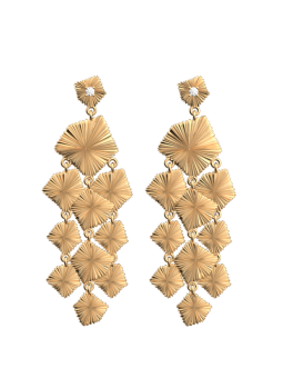 Boucles d'Oreilles Doré Pampille Les Georgettes | UB Bijoux