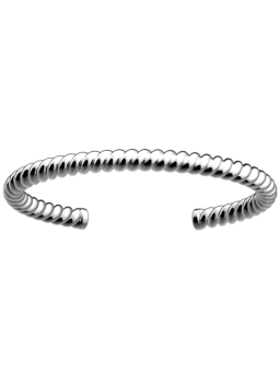 Bracelet Jonc Couleur Argent Cordage Les Georgettes | UB Bijoux