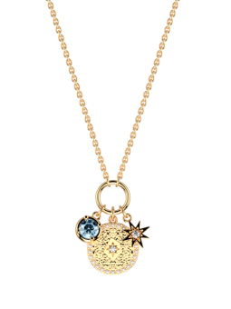 Collier Doré Pierre Bleu Ciel Les Georgettes | UB Bijoux