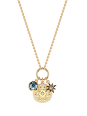 Collier Doré Pierre Bleu Ciel Les Georgettes | UB Bijoux