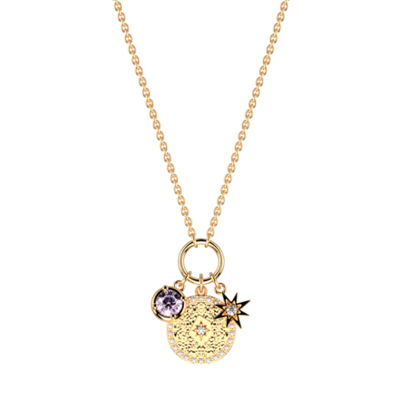 Collier Doré Pierre Lavande Les Georgettes | UB Bijoux
