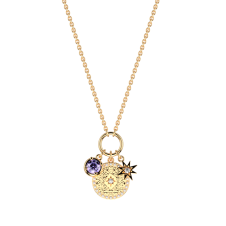 Collier Doré Améthyste Les Georgettes | UB Bijoux