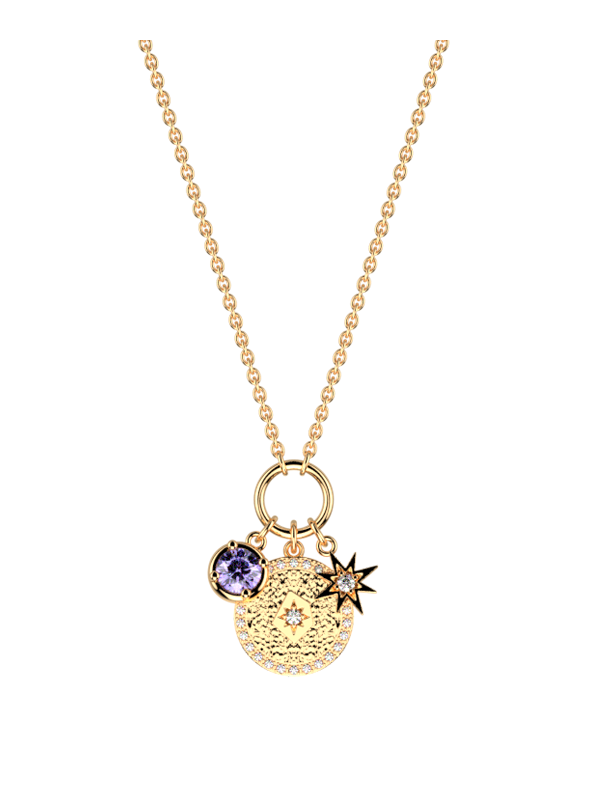 Collier Doré Améthyste Les Georgettes | UB Bijoux