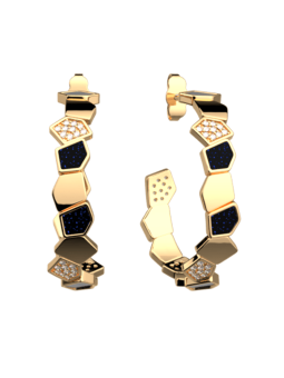 Boucles d'Oreilles Doré Gatsby Les Georgettes | UB Bijoux