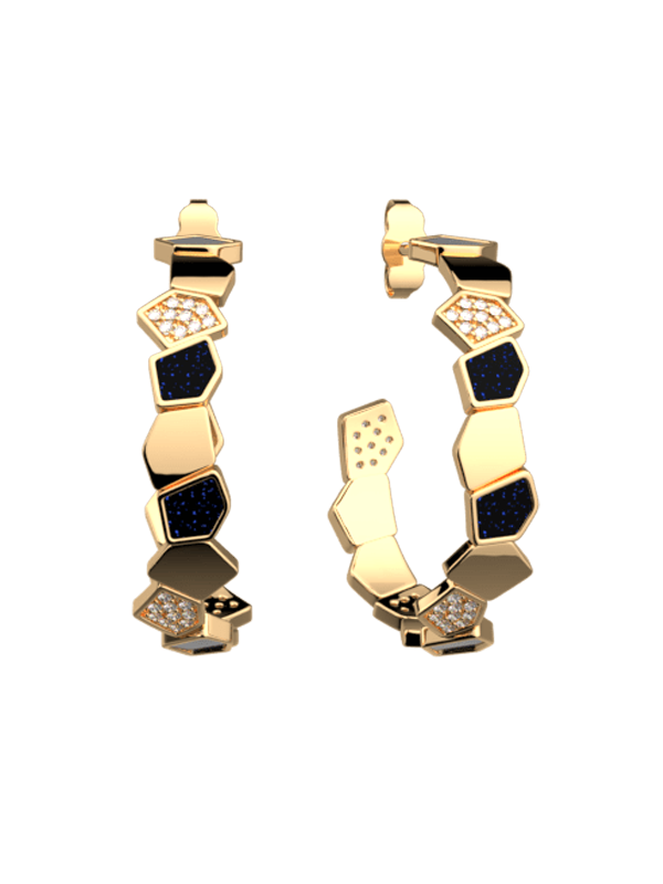 Boucles d'Oreilles Doré Gatsby Les Georgettes | UB Bijoux