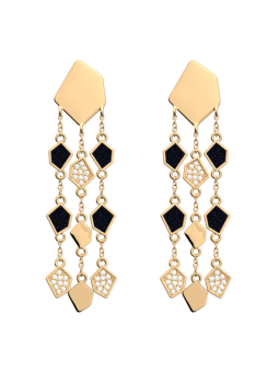 Boucles d'Oreilles Doré Gatsby Les Georgettes | UB Bijoux
