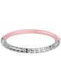 Bracelet Jonc Couleur Argent Résine Rose Duo Les Georgettes | UB Bijoux