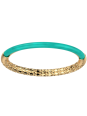 Bracelet Jonc Doré Résine Turquoise Duo Les Georgettes | UB Bijoux