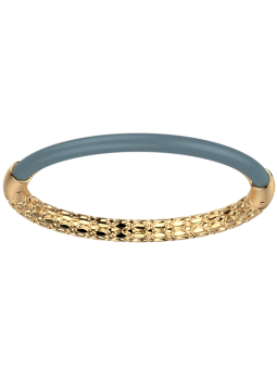 Bracelet Jonc Doré Résine Bleue Duo Les Georgettes | UB Bijoux