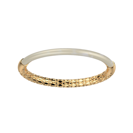 Bracelet Jonc Doré Résine Crème Duo Les Georgettes | UB Bijoux