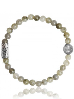 Bracelet Perle Labradorite et Talisman Lauren Steven | UB Bijoux