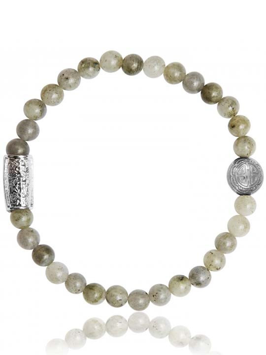 Bracelet Perle Labradorite et Talisman Lauren Steven | UB Bijoux