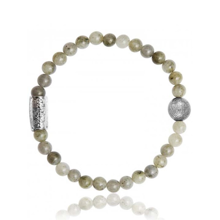 Bracelet Perle Labradorite et Talisman Lauren Steven | UB Bijoux