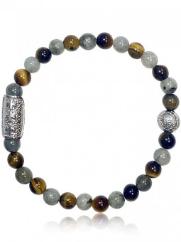 Bracelet Perle Labradorite Oeil de Tigre Lauren Steven | UB Bijoux