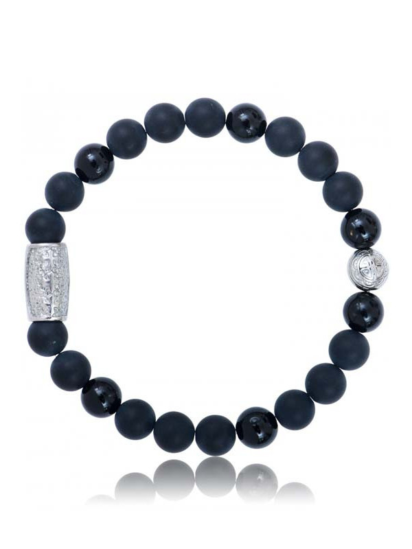 Bracelet Perle Onyx Noir Agate Noire Lauren Steven | UB Bijoux