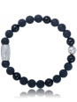 Bracelet Perle Onyx Noir Agate Noire Lauren Steven | UB Bijoux