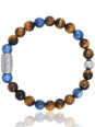 Bracelet Perle Oeil de Tigre Cyanite Lauren Steven | UB Bijoux