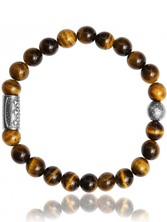 Bracelet Perle Oeil de Tigre Lauren Steven | UB Bijoux
