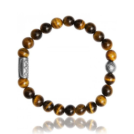 Bracelet Perle Oeil de Tigre Lauren Steven | UB Bijoux