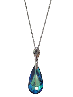 Collier Argent et Cristal Goutte Spark | UB Bijoux