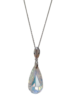 Collier Argent et Cristal Goutte Spark | UB Bijoux