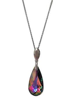 Collier Argent et Cristal Goutte Spark | UB Bijoux