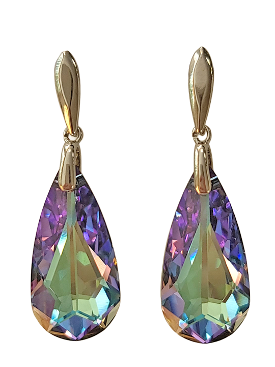 Boucles d'Oreilles Argent et Cristal Spark | UB Bijoux