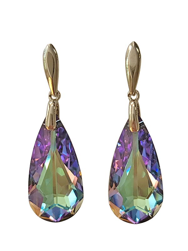 Boucles d'Oreilles Argent et Cristal Spark | UB Bijoux