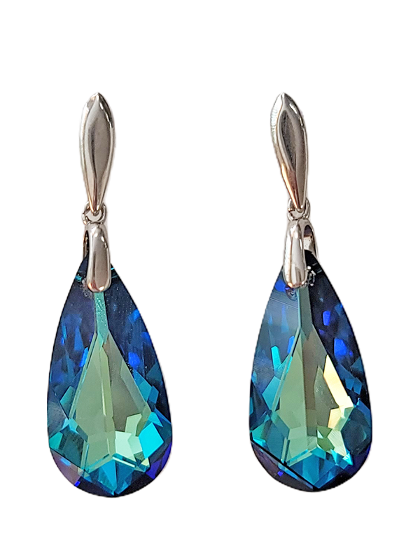 Boucles d'Oreilles Argent et Cristal Spark | UB Bijoux
