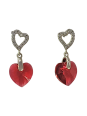 Boucles d'Oreilles Argent Coeur Cristal et Oxydes de Zirconium Spark | UB Bijoux