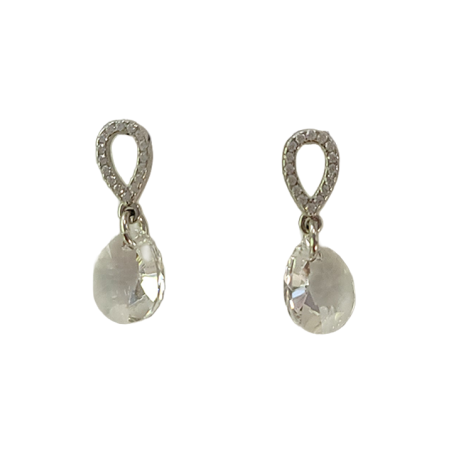 Boucles d'Oreilles Argent Cristal et Oxydes de Zirconium Spark | UB Bijoux