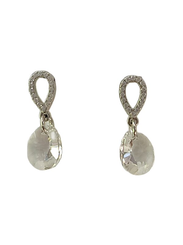 Boucles d'Oreilles Argent Cristal et Oxydes de Zirconium Spark | UB Bijoux