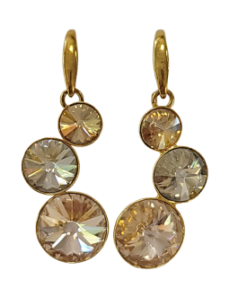 Boucles d'Oreilles Plaqué Or et Cristal Spark | UB Bijoux