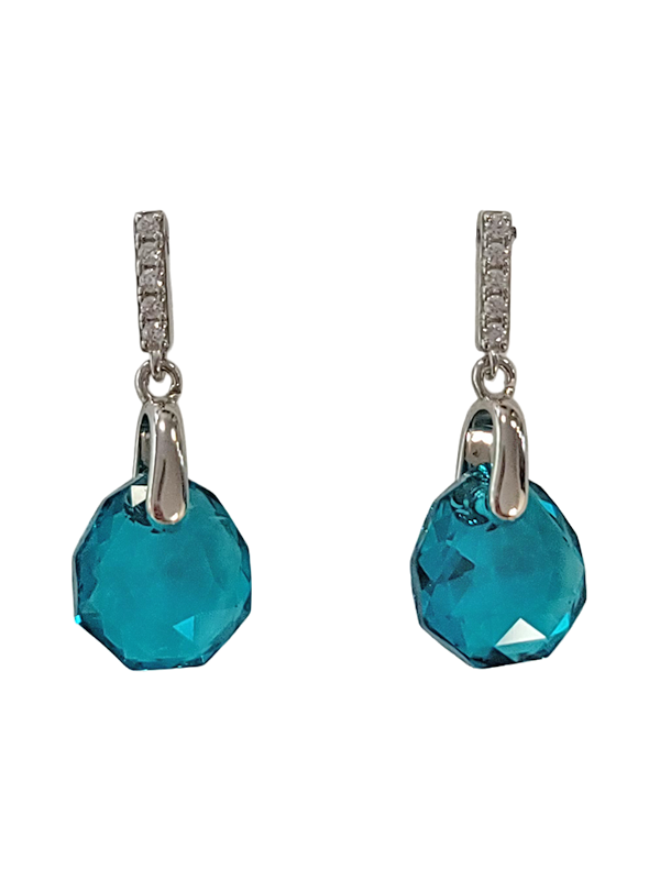 Boucles d'Oreilles Argent Cristal et Oxydes de Zirconium Spark | UB Bijoux