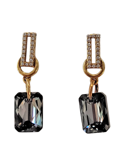 Boucles d'Oreilles Plaqué Or Cristal et Oxydes de Zirconium Spark | UB Bijoux