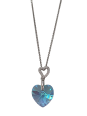 Collier Argent Oxydes de Zirconium et Cristal Coeur Spark | UB Bijoux