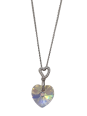 Collier Argent Oxydes de Zirconium et Cristal Coeur Spark | UB Bijoux