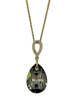 Collier Argent Oxydes de Zirconium et Cristal Goutte Spark | UB Bijoux