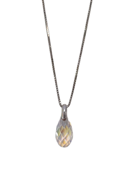 Collier Argent et Cristal Blanc Spark | UB Bijoux