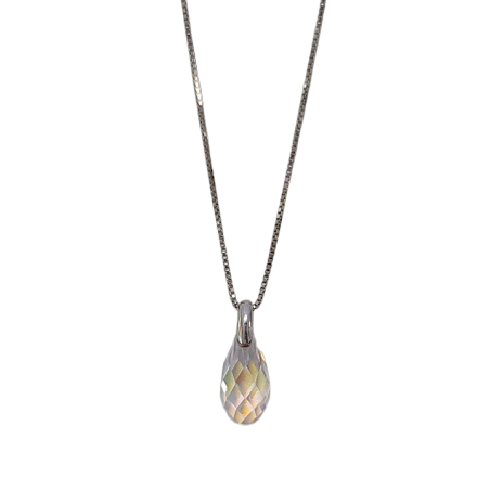 Collier Argent et Cristal Blanc Spark | UB Bijoux