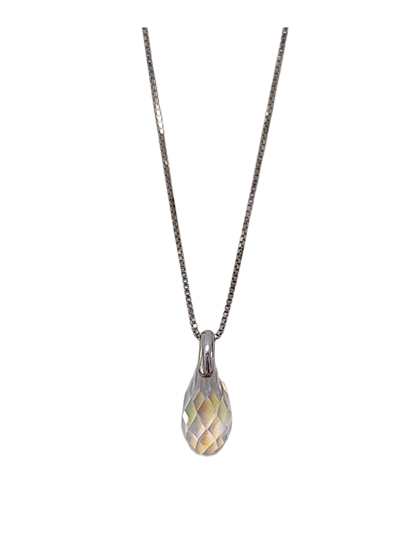 Collier Argent et Cristal Blanc Spark | UB Bijoux