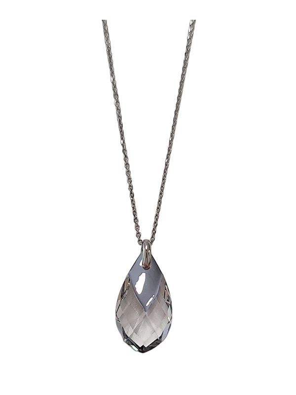 Collier Argent et Cristal Blanc Spark | UB Bijoux